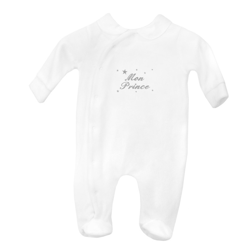 Pyjama personnalisé blanc pour Bébé - Mon Cadeau Personnalisé